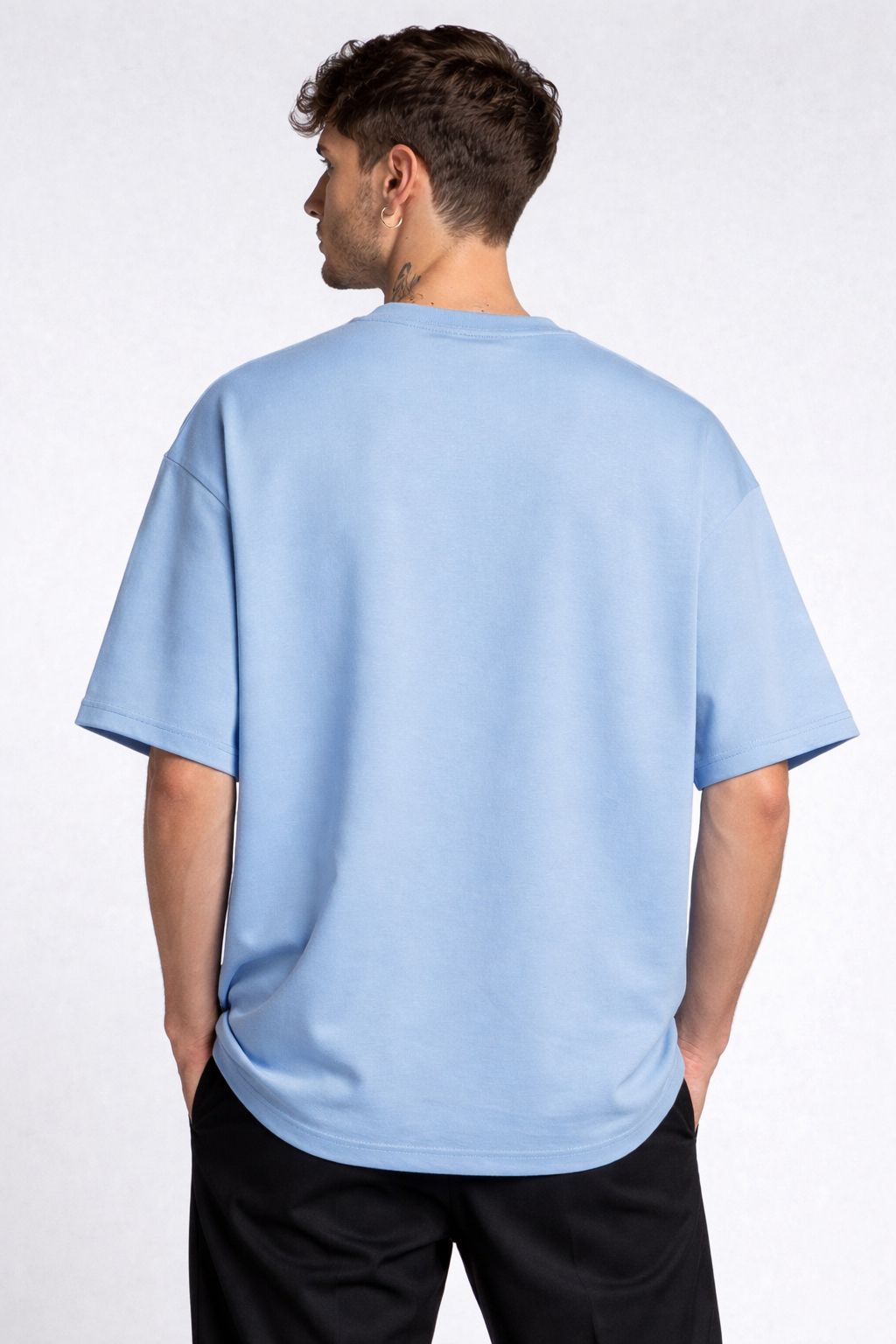 Trishul Force Graphic T-Shirt – Sky Blue Edition